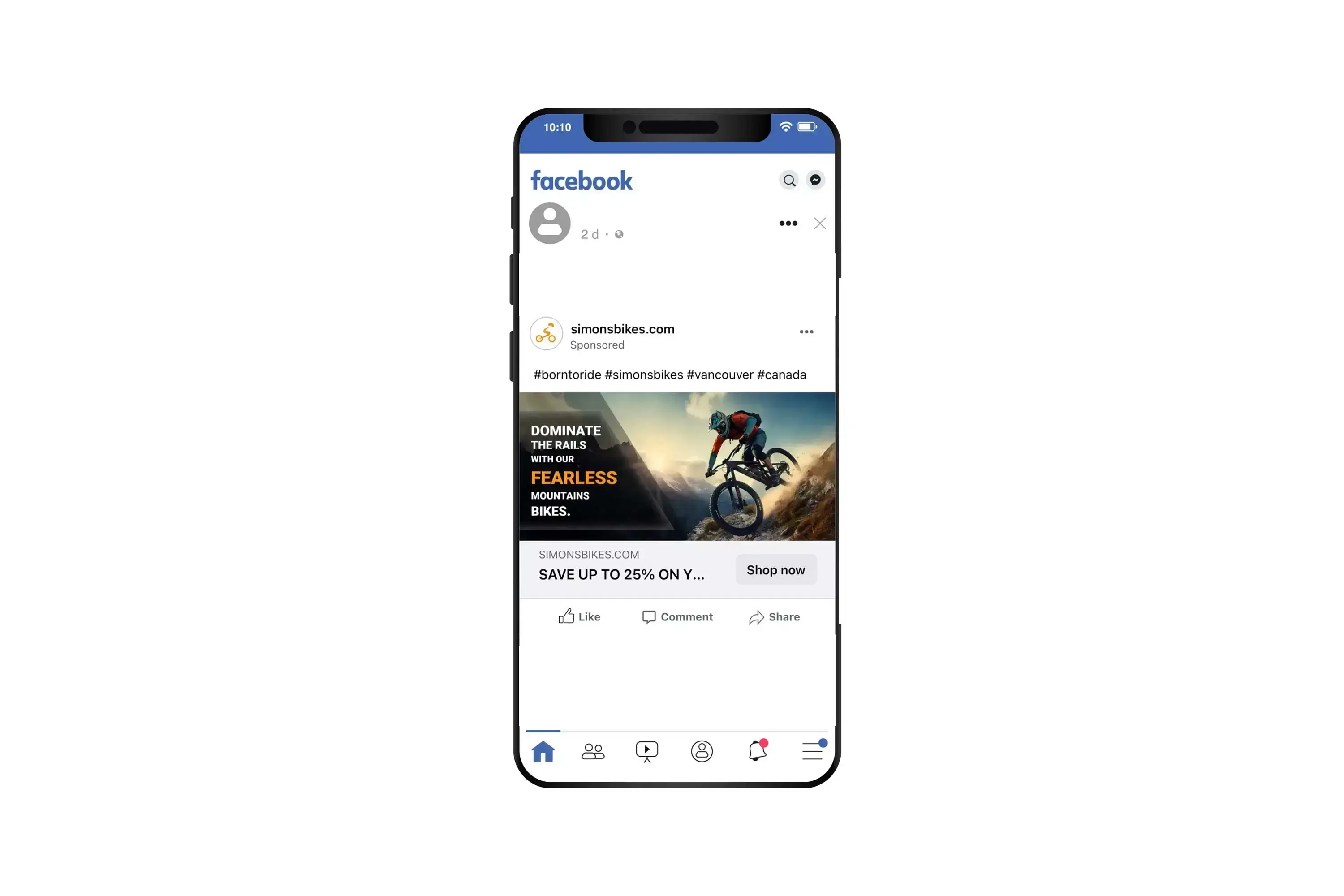 Facebook advertising
